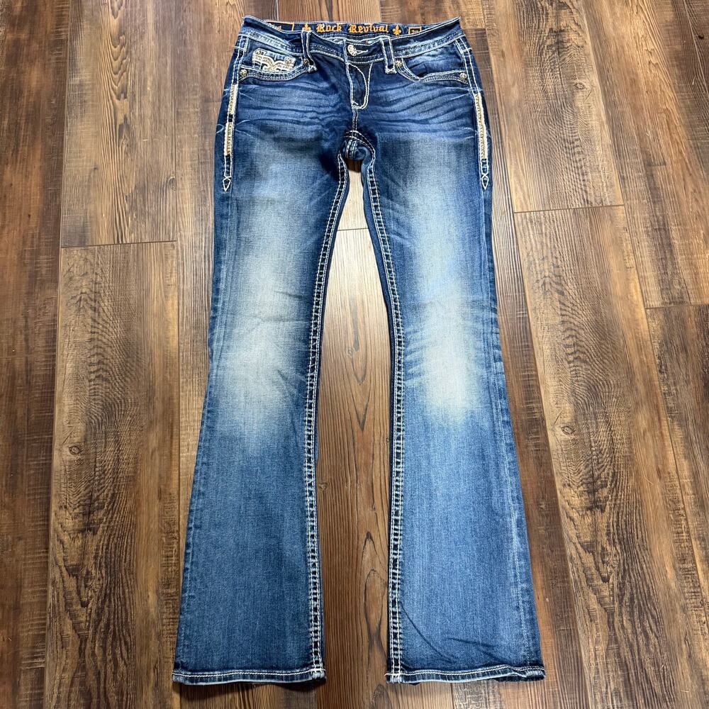 Rock Revival Women’s Saratov Bootcut Midrise Medium Wash 28